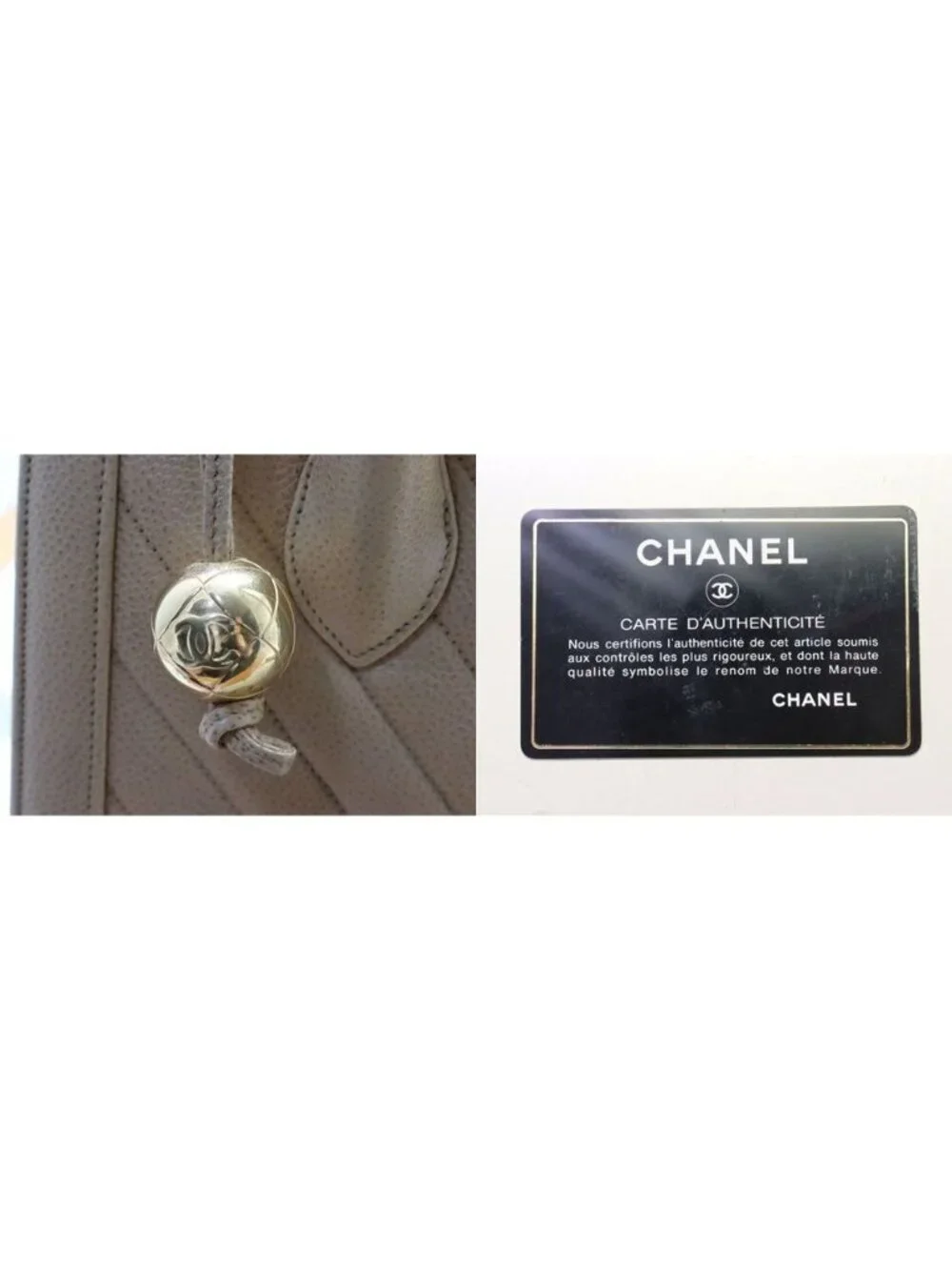 Chanel Caviar Leather Stitch Tote Bag